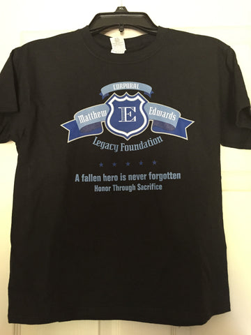 Kids Black Foundation Logo   T-Shirt
